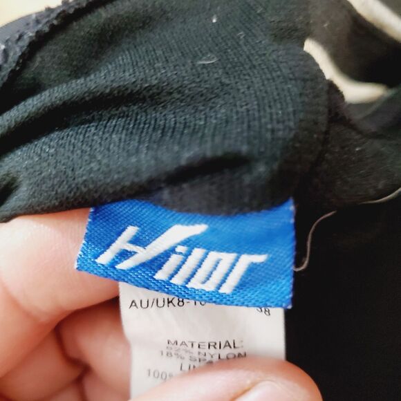 Hilor Black Cross Front One Piece Swimsuit Size Small (4-6) - Picture 6 of 7